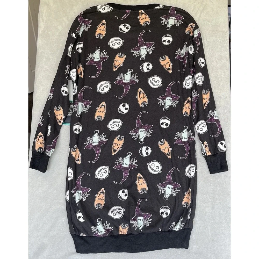 The Nightmare Before Christmas Sleep Shirt Womens XS Jack Skellington Sally - Picture 10 of 11